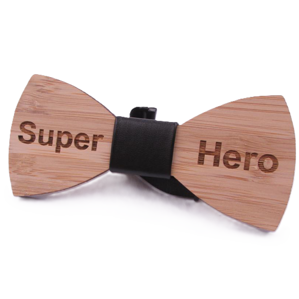 Παπιγιόν ξύλινο Super Hero παιδικό ανδρικό