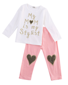 Παιδικό σετ κολάν μπλούζα "My mom is my stlylist"
